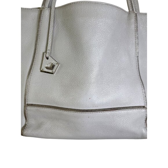 Botkier Soho Pebbled Gray Leather Tote Handbag Large 18" X 13 Carry On - Picture 2 of 12